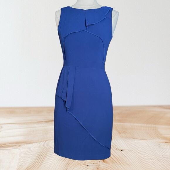 BCBGMaxAzria Dresses & Skirts - BCBG MaxAzria Sleeveless Siri Dress Sz 8 Blue Depth Bodycon Cocktail Event Party